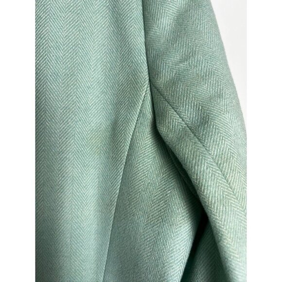 Escada Light Blue Mint Wool Breasted Blazer 42 - Picture 9 of 10